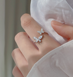 Bague papillon en argent sterling 925 pour femme