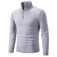 Pull en polaire à col montant zippé grande taille pour homme 2023