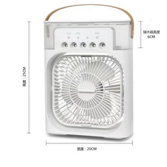 Ventilateur refroidisseur d'air portable 3-en-1 – Mini climatiseur pour chambre, bureau et voiture | Refroidissement rapide + humidificateur | Expédié des États-Unis 🇺🇸 | Best-seller TikTok et Amazon !