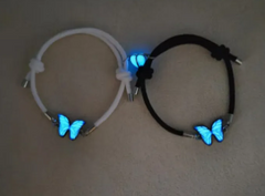 Collier Papillon Lumineux Intelligent Bleu