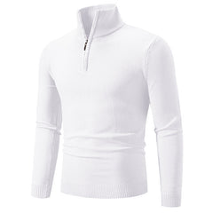 Pull en polaire à col montant zippé grande taille pour homme 2023