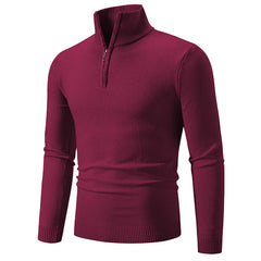 Pull en polaire à col montant zippé grande taille pour homme 2023