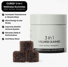 Gummies 3-en-1 de Shilajit pour hommes