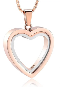 Souvenir Émouvant : Pendentif de Crémation en Cœur en Acier Inoxydable