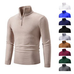 Pull en polaire à col montant zippé grande taille pour homme 2023