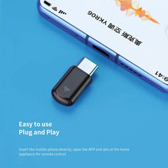 Adaptateur Mini Télécommande Infrarouge Intelligente Type-C Micro USB pour Téléphone Portable