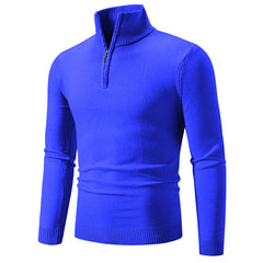 Pull en polaire à col montant zippé grande taille pour homme 2023