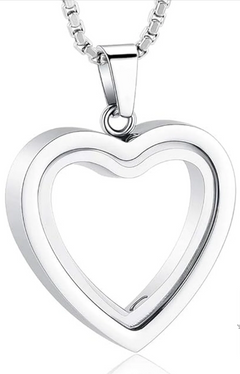 Souvenir Émouvant : Pendentif de Crémation en Cœur en Acier Inoxydable