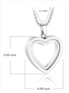 Souvenir Émouvant : Pendentif de Crémation en Cœur en Acier Inoxydable