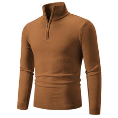 Pull en polaire à col montant zippé grande taille pour homme 2023