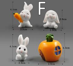 Figurines Mini Animaux en Résine – Décoration de Micro-Paysages DIY