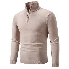 Pull en polaire à col montant zippé grande taille pour homme 2023