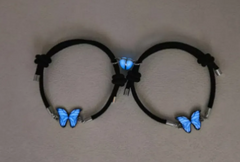 Collier Papillon Lumineux Intelligent Bleu