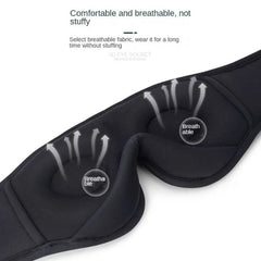 Masque de sommeil 3D Bluetooth 5.0 Stéréo Musique illimitée