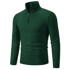 Pull en polaire à col montant zippé grande taille pour homme 2023