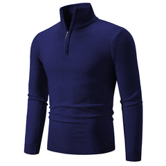 Pull en polaire à col montant zippé grande taille pour homme 2023