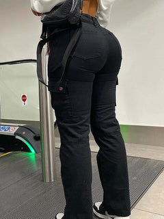 Pantalon cargo taille haute élégant