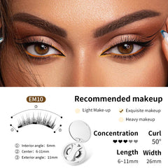 Ensemble de faux cils magnétiques avec applicateur