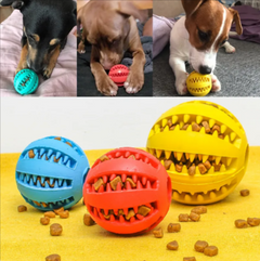Balle interactive en caoutchouc pour chiens, distributeur lent