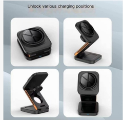 Chargeur sans fil pliable 3-en-1