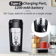 Bouteille de Shaker Électrique Portable pour Protéine en Poudre
