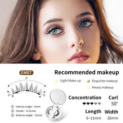 Ensemble de faux cils magnétiques avec applicateur